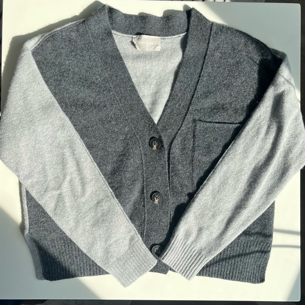 Everlane Wool Colorblock Cardigan (Size S) Women